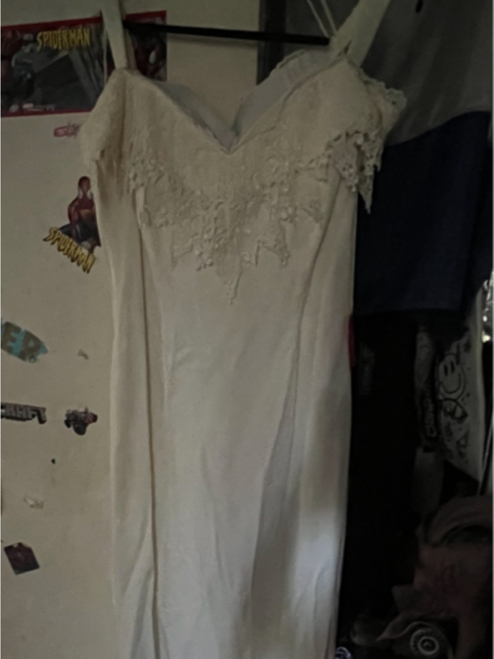 Off-Shoulder Ivory Lace Wedding Dress